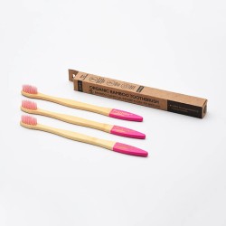 C Cruve Fibre Bamboo Toothbrush Pink Bristle