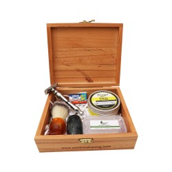 Men Premium Shaving Kit 6-In -1 with Gift wooden box